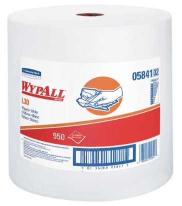 WYPALL* L30 Wipers, Jumbo Roll, White, 12.4” x 13.3”, Roll - Latex, Supported